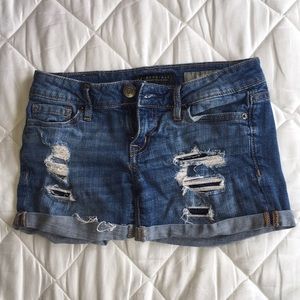 Aeropostale Ripped & Patched Jean Shorts